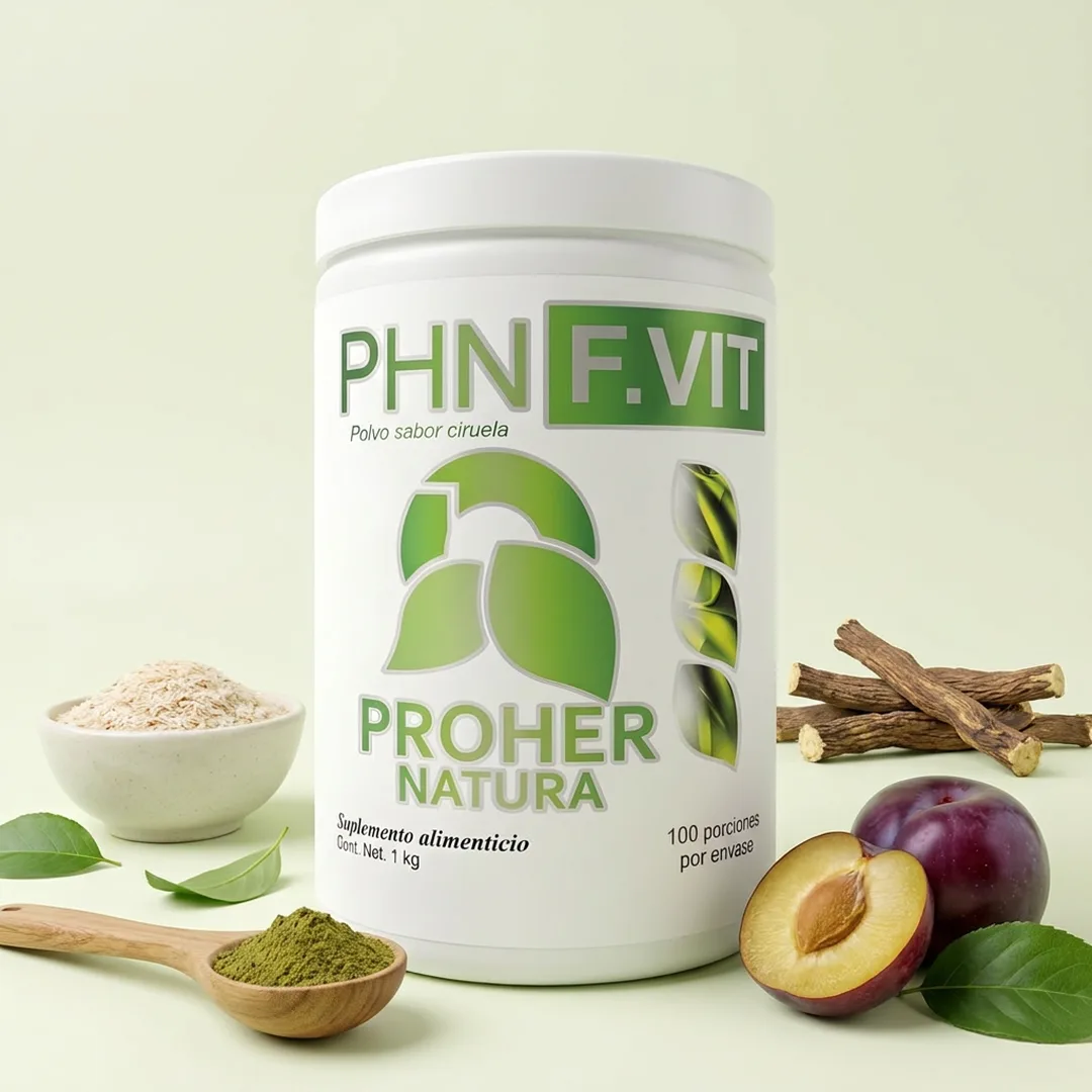 Tarro de PHN F.VIT FIBRA de 1 kg con psyllium, raíz de achicoria y ciruelas