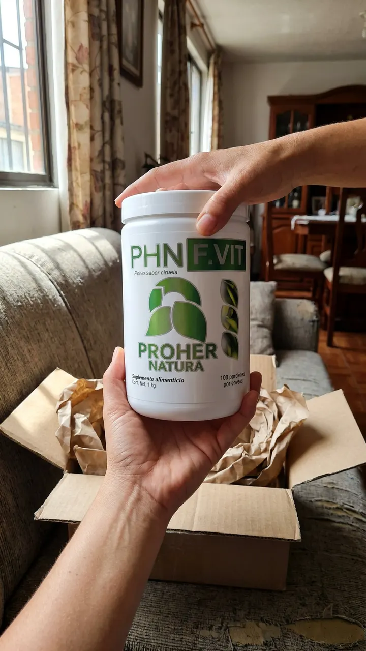 Tarro de PHN F.VIT FIBRA recién llegado en su caja